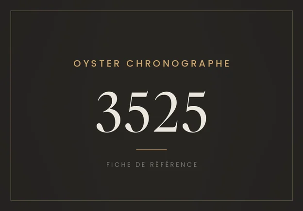 Rolex Oyster Chronographe 3525, fiche de référence