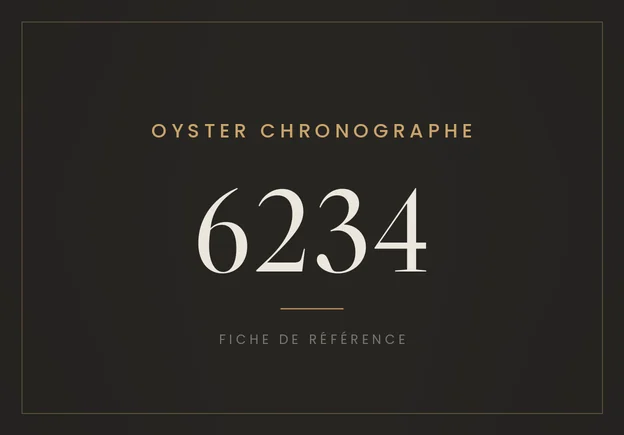 Rolex Oyster Chronographe 6234, fiche de référence