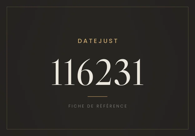 Rolex Datejust 116231, fiche de référence