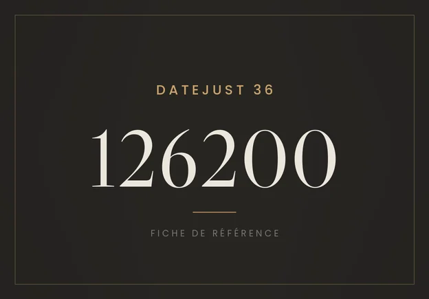 Rolex Datejust 36 126200, fiche de référence