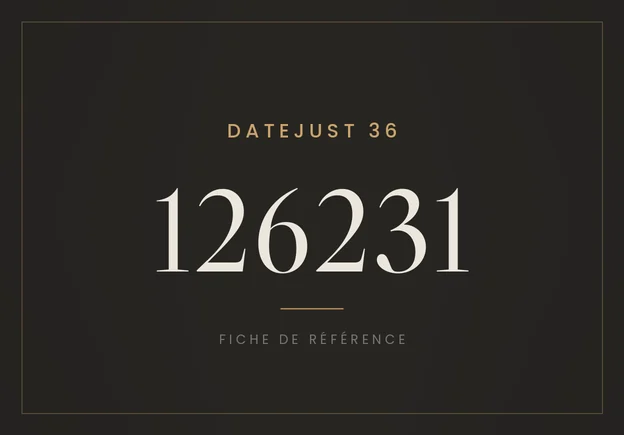 Rolex Datejust 36 126231, fiche de référence