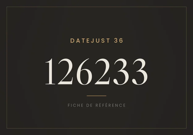 Rolex Datejust 36 126233, fiche de référence