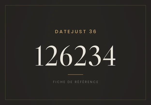Rolex Datejust 36 126234, fiche de référence