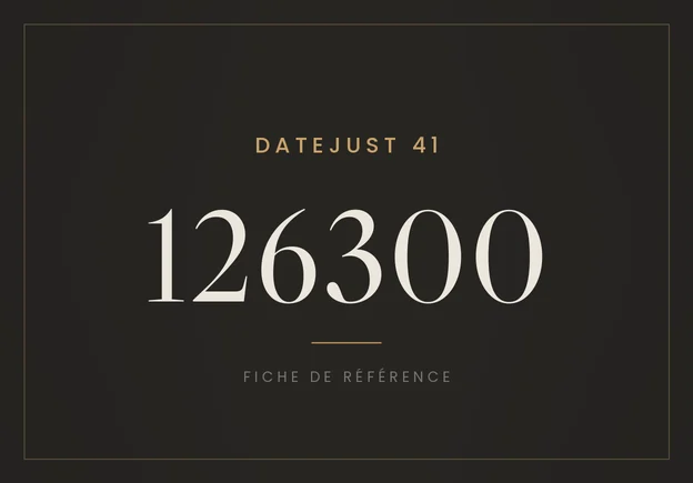 Rolex Datejust 41 126300, fiche de référence