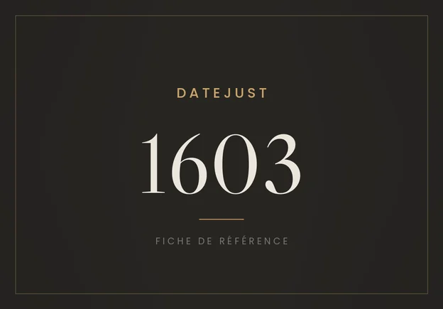 Rolex Datejust 1603, fiche de référence