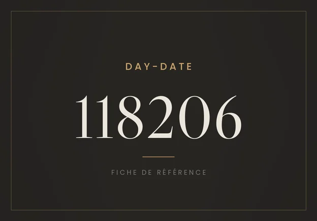 Rolex Day-Date 118206, fiche de référence