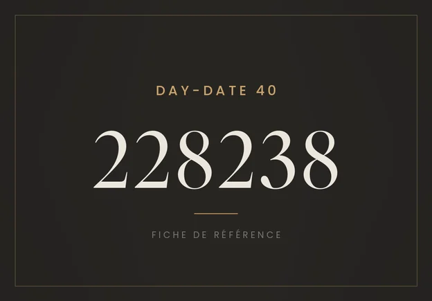 Rolex Day-Date 40 228238, fiche de référence