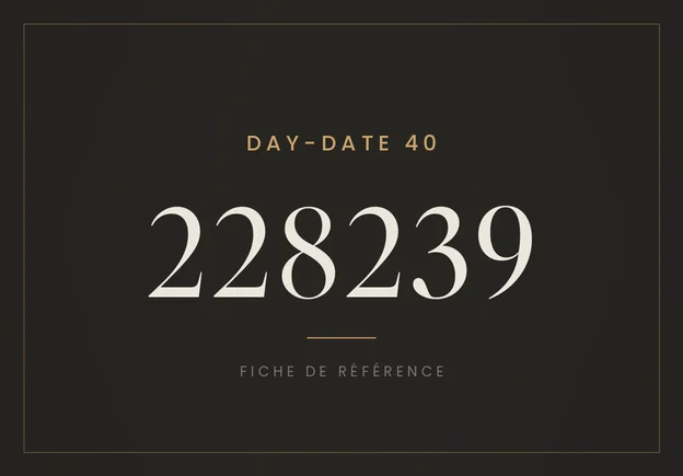 Rolex Day-Date 40 228239, fiche de référence