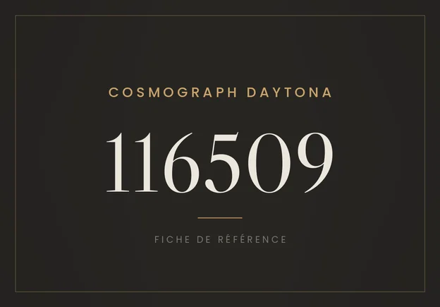 Rolex Cosmograph Daytona 116509, fiche de référence