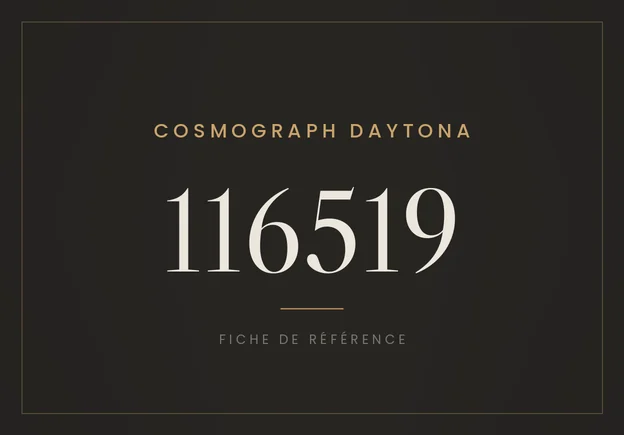 Rolex Cosmograph Daytona 116519, fiche de référence