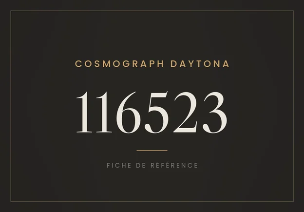 Rolex Cosmograph Daytona 116523, fiche de référence