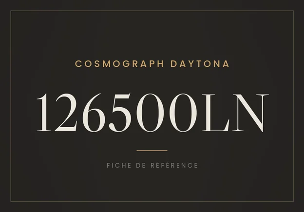 Rolex Cosmograph Daytona 126500LN, fiche de référence