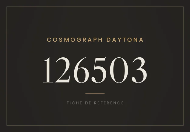 Rolex Cosmograph Daytona 126503, fiche de référence