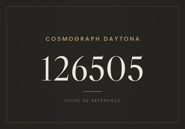 Rolex Cosmograph Daytona 126505, fiche de référence