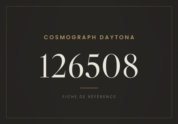 Rolex Cosmograph Daytona 126508, fiche de référence