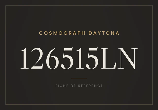 Rolex Cosmograph Daytona 126515LN, fiche de référence