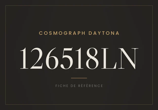 Rolex Cosmograph Daytona 126518LN, fiche de référence