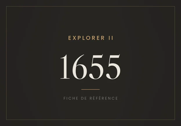 Rolex Explorer II 1655, fiche de référence