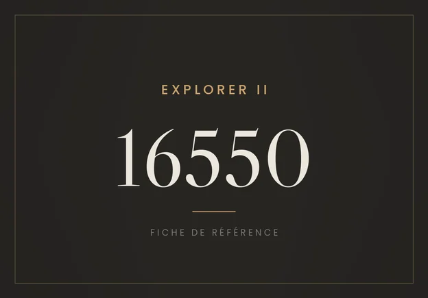 Rolex Explorer II 16550, fiche de référence