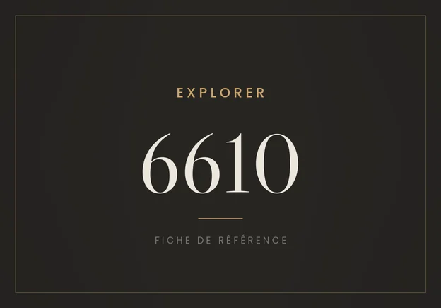 Rolex Explorer 6610, fiche de référence