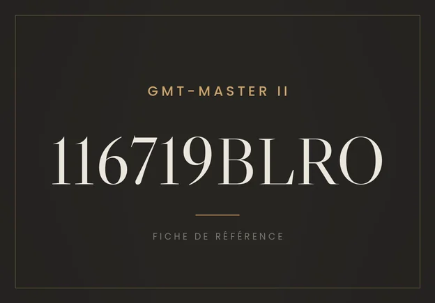 Rolex GMT-Master II 116719BLRO, fiche de référence