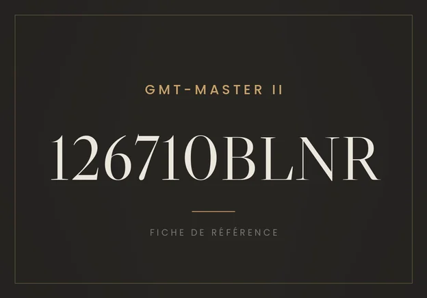 Rolex GMT-Master II 126710BLNR, fiche de référence