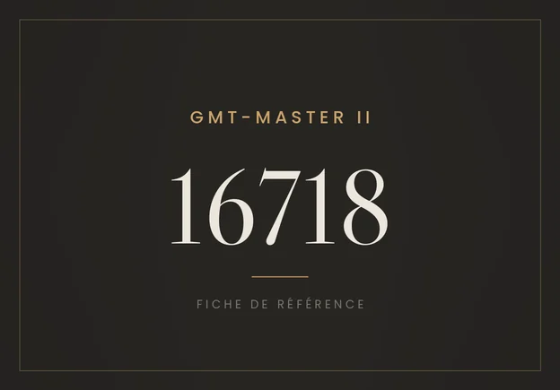 Rolex GMT-Master II 16718, fiche de référence