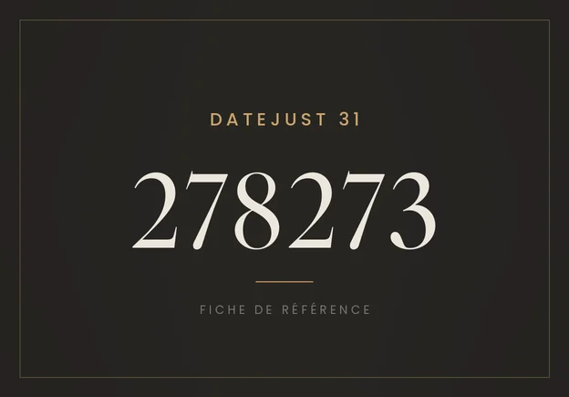 Rolex Datejust 31 278273, fiche de référence
