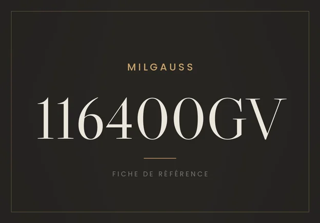 Rolex Milgauss 116400GV, fiche de référence