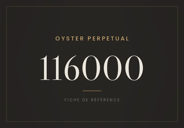 Rolex Oyster Perpetual 36 116000, fiche de référence