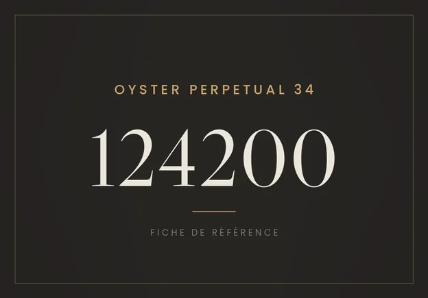 Rolex Oyster Perpetual 34 124200, fiche de référence