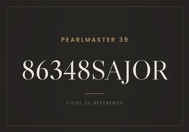 Rolex Pearlmaster 39 86348SAJOR, fiche de référence