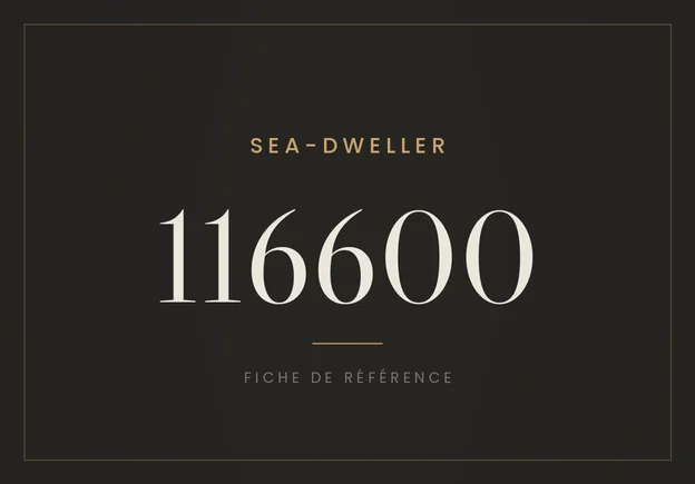Rolex Sea-Dweller 4000 116600, fiche de référence