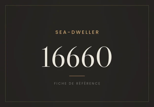 Rolex Sea-Dweller 4000 16660, fiche de référence