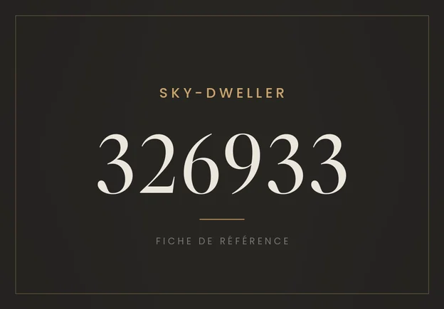 Rolex Sky-Dweller 326933, fiche de référence