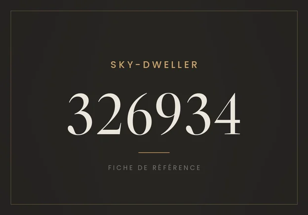 Rolex Sky-Dweller 326934, fiche de référence