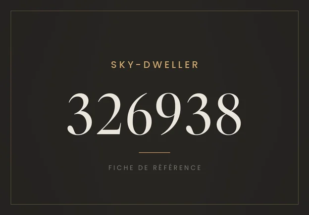 Rolex Sky-Dweller 326938, fiche de référence