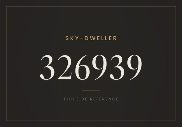 Rolex Sky-Dweller 326939, fiche de référence