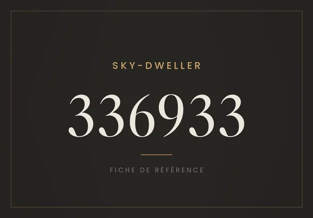 Rolex Sky-Dweller 336933, fiche de référence