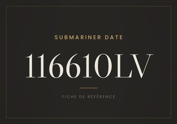 Rolex Submariner Date 116610LV, fiche de référence