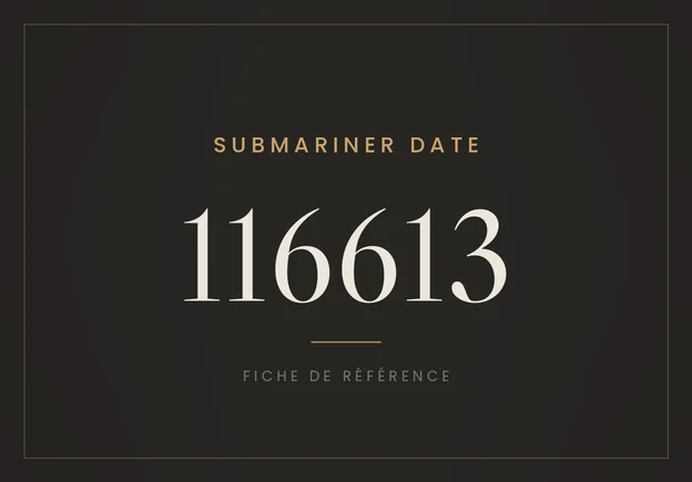 Rolex Submariner Date 116613, fiche de référence