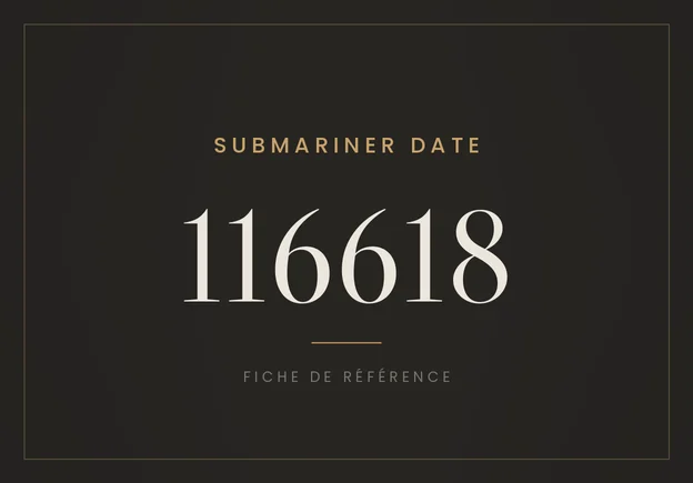 Rolex Submariner Date 116618, fiche de référence