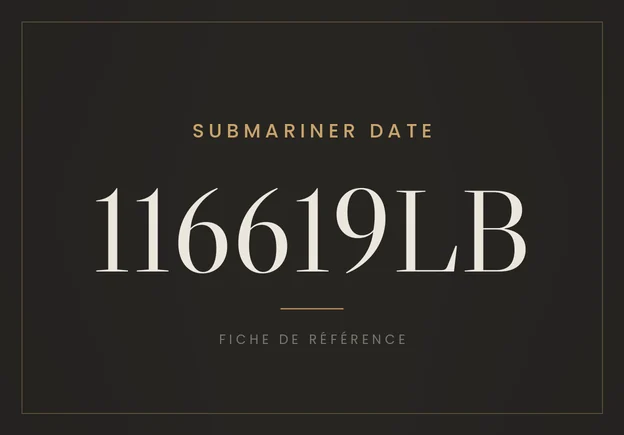 Rolex Submariner Date 116619LB, fiche de référence