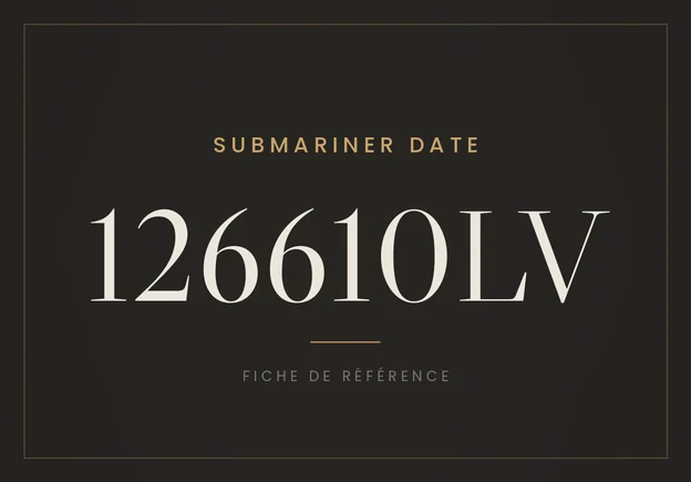 Rolex Submariner Date 126610LV, fiche de référence