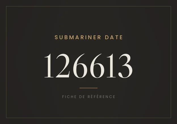 Rolex Submariner Date 126613, fiche de référence