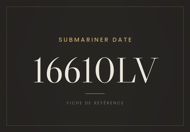 Rolex Submariner Date 16610LV, fiche de référence