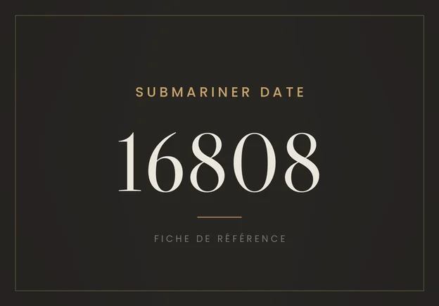 Rolex Submariner Date 16808, fiche de référence