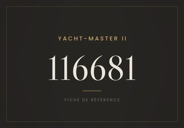 Rolex Yacht-Master II 116681, fiche de référence