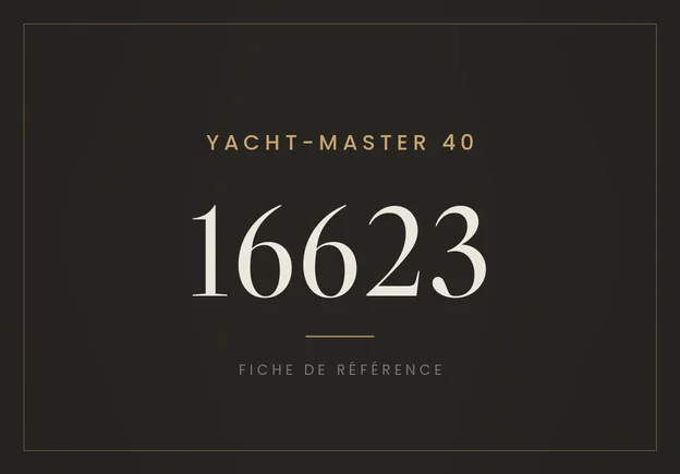 Rolex Yacht-Master 40 16623, fiche de référence