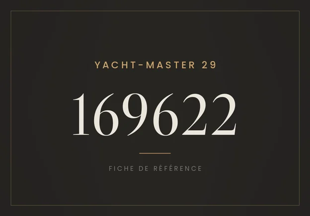 Rolex Yacht-Master 29 169622, fiche de référence
